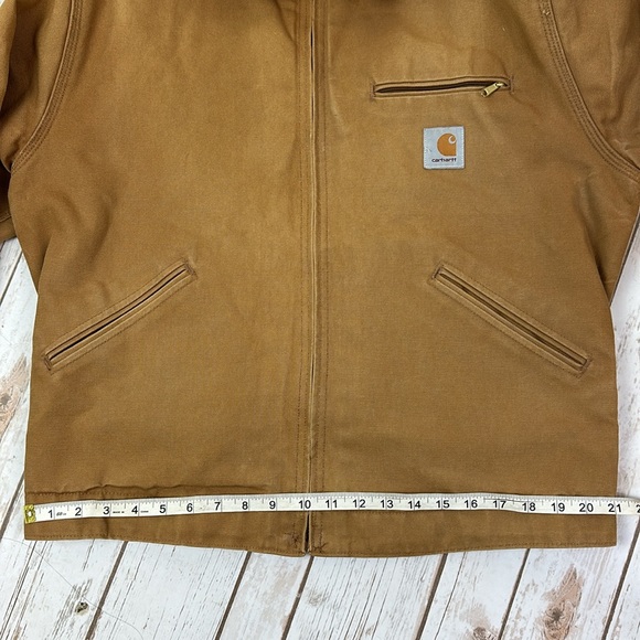 Vintage 90’s Carhartt Detroit Chore Blanket Jacket Brown - Picture 6 of 7